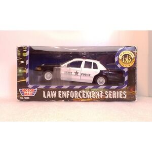 MOTOR MAX Police Car Boys 1:43 Black Excellent Ford Crown Victoria Diecast